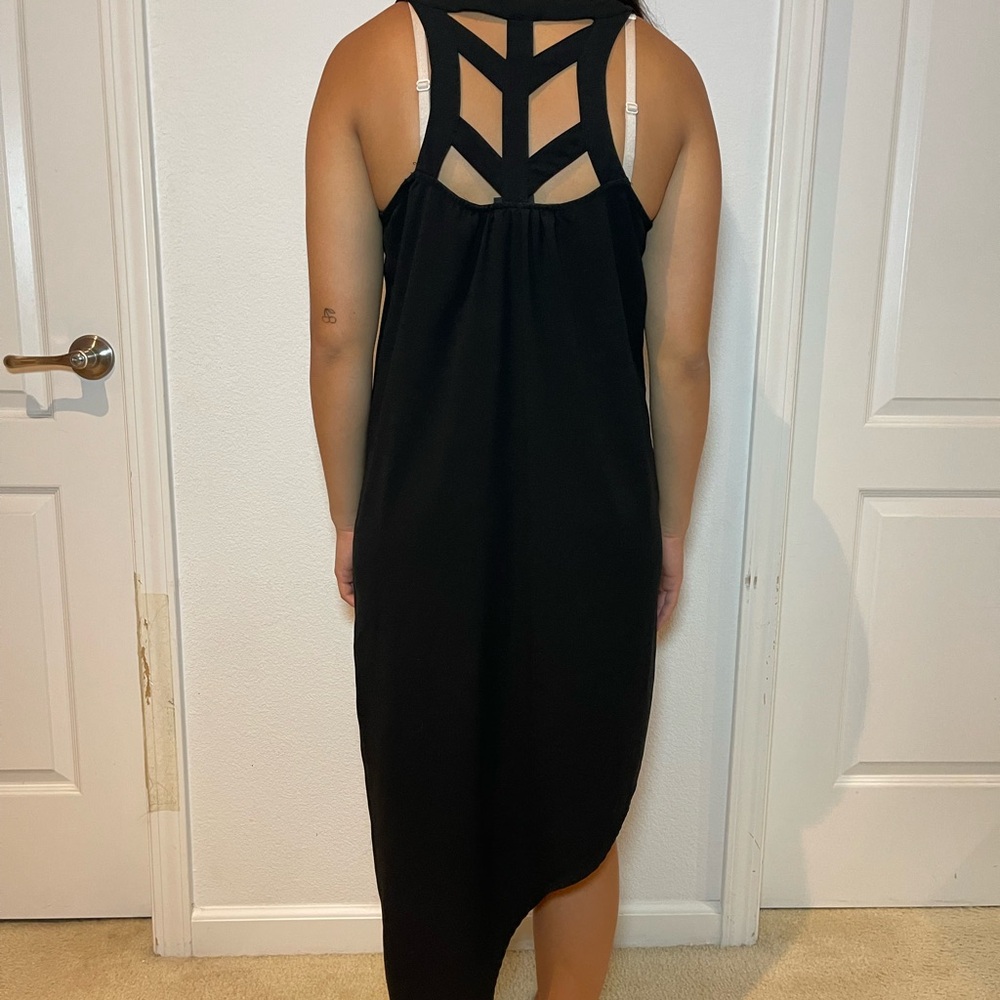 Mossimo Black Asymmetrical Tank Dress